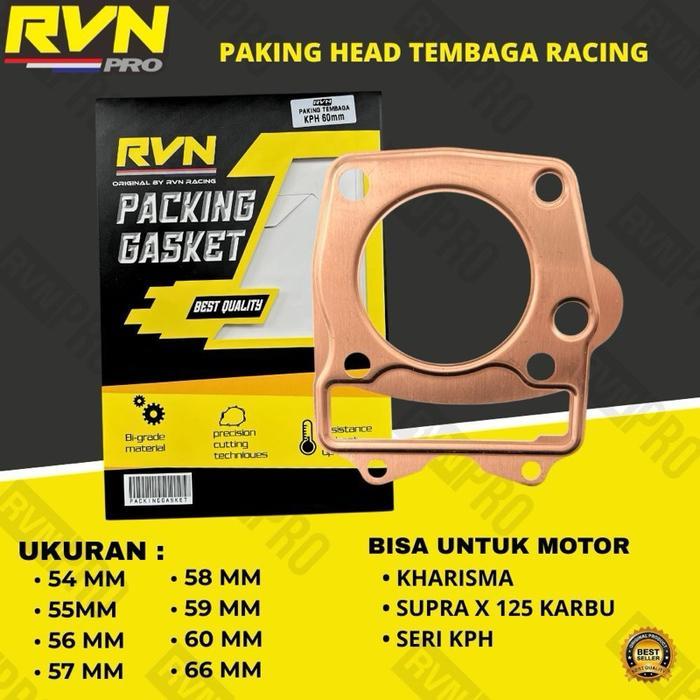 PERPAK GASKET PAKING PACKING BLOK HEAD HED TEMBAGA KHARISMA KARISMA SUPRA X 125 KIRANA WAVE 125 SUPR
