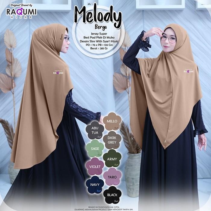 jilbab instan jumbo melody bergo jersey ori raqumi
