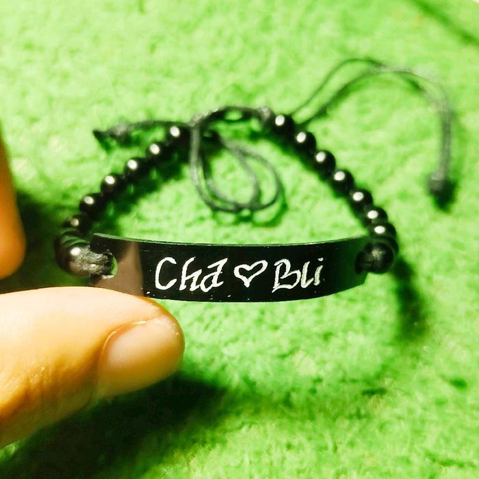 GELANG AKRILIK UKIR NAMA & TANGGAL