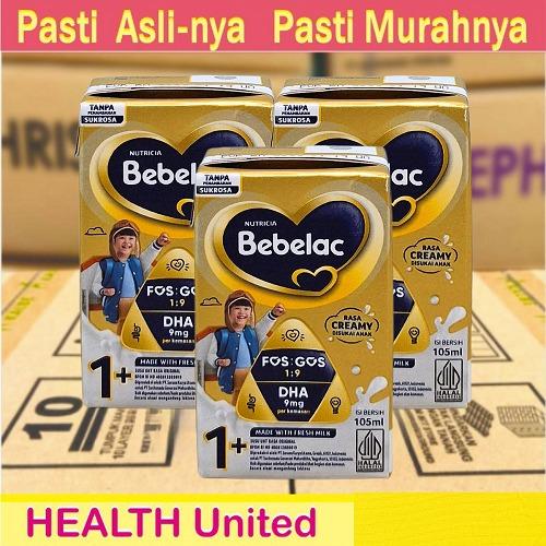 Bebelac Plain 1+ 105ml (Susu Formula Cair Bebelac) isi 15 pcs