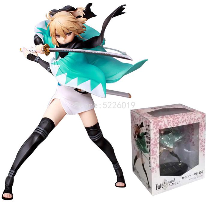 27Cm Figur Anime Fate/Grand Order Okita Souji Saber Action Figure