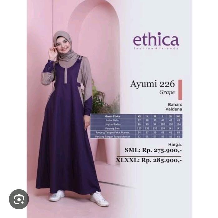 Ethica ayumi 226 grape//gamis ethica dewasa