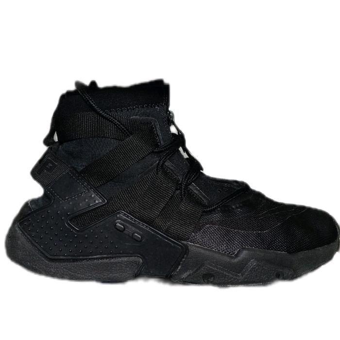 Sepatu Sneakers Nike Air Huarache Gripp Triple Black Second
