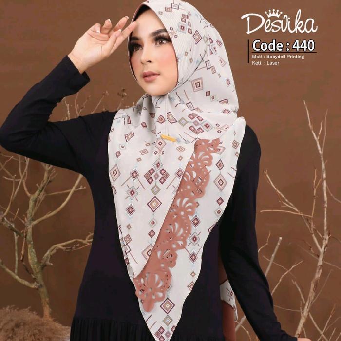 PROMO!! Khimar ceruty printing kode 440 Ory Desvika hijab Instan Cantik Muslim Syari STOK TERBATAS!!