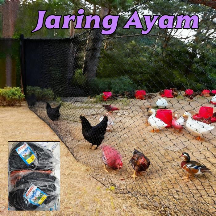 Jaring Pagar Ayam Lebar 3 Meter Panjang 25 Meter Serbaguna Untuk Kandang Ayam Pagar Tanaman & Kebun
