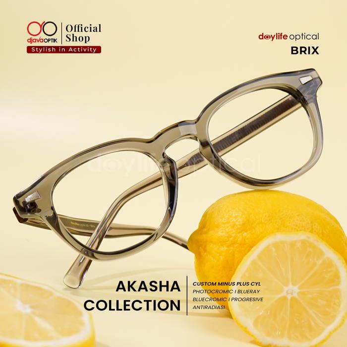 DAYLIFE OPTICAL - Kacamata Brix Soft Square Glasses Kacamata Transparan Unisex Fashion Akasha Collec