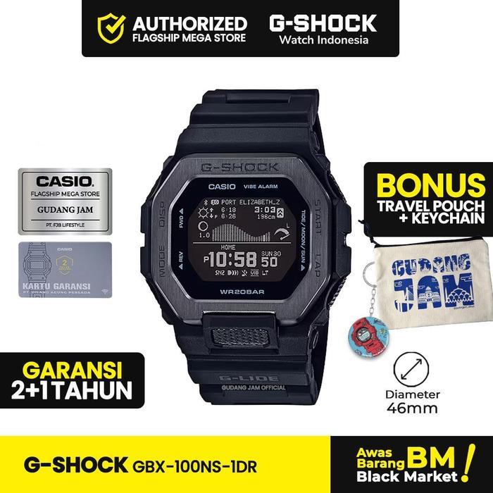 G-Shock GShock GBX-100NS-1DR GBX-100NS GBX-100 GBX100NS GBX 100NS Watches Pria Kaca Glasses