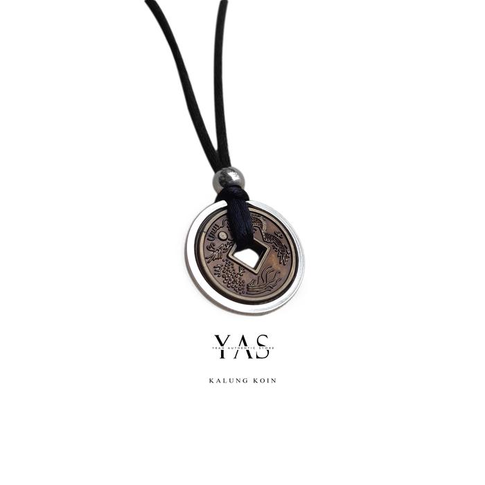 Kalung Tali Bandul Ring Koin Murah. Kalung koin cina. kalung pria wanita