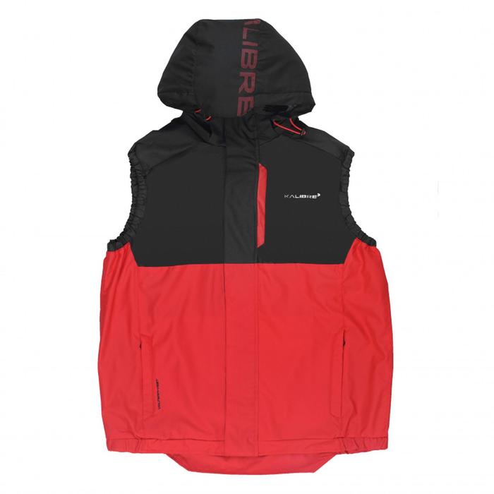 Jaket Rompi Hoodie Pria Kalibre Vest 970411 Black Red Original Windproof Riding Fashion