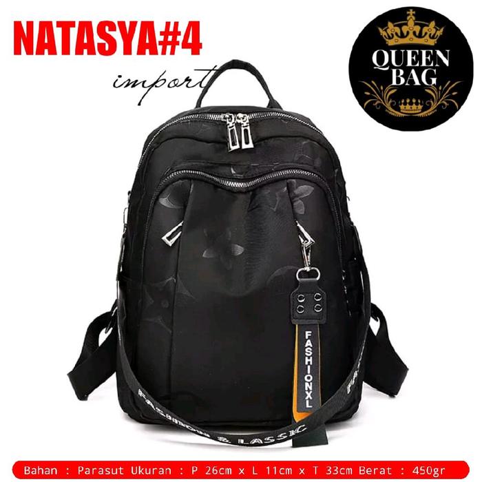 natasya bag ransel size 26x13x33 matt parasut