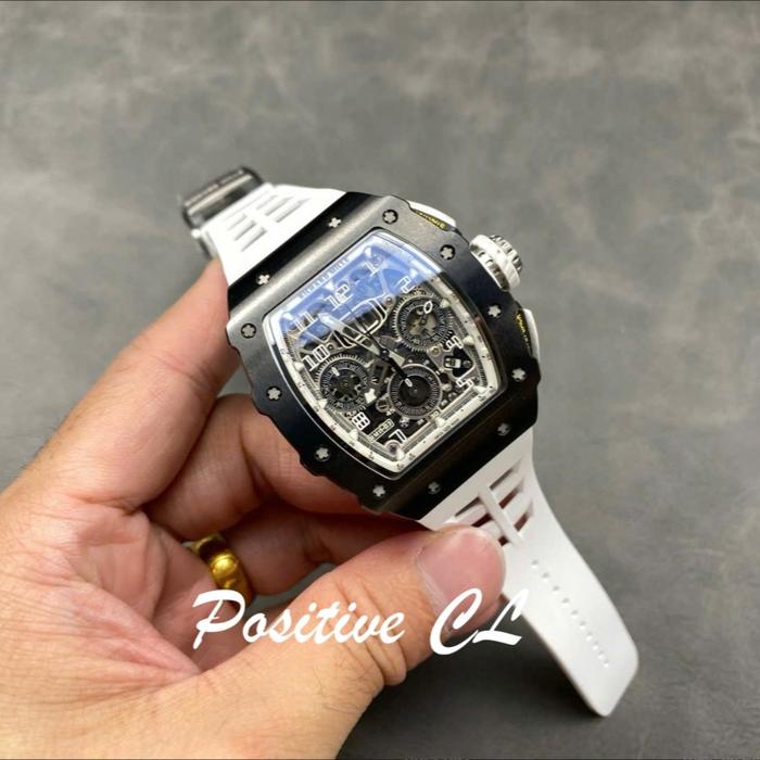 RM11-03 Automatic Flyback Chronograph Watches KU Factory Soft Rubber Strap Tier 5