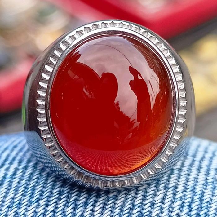 cincin natural batu akik Sulaiman madu 100%original