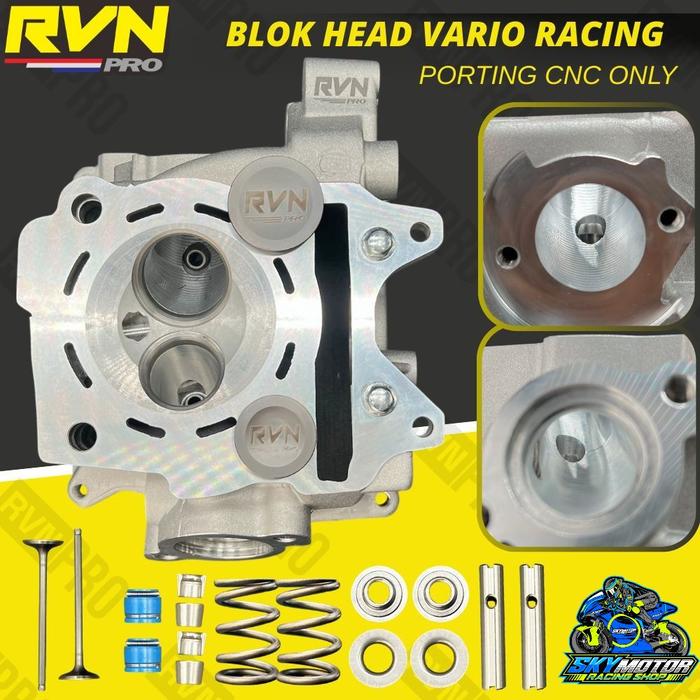 CYLINDER HEAD BLOCK BLOK HEAD CNC PORTING RVN RACING VARIO 125 150 PCX 150 ADV 150 24/29 MM - 25/30