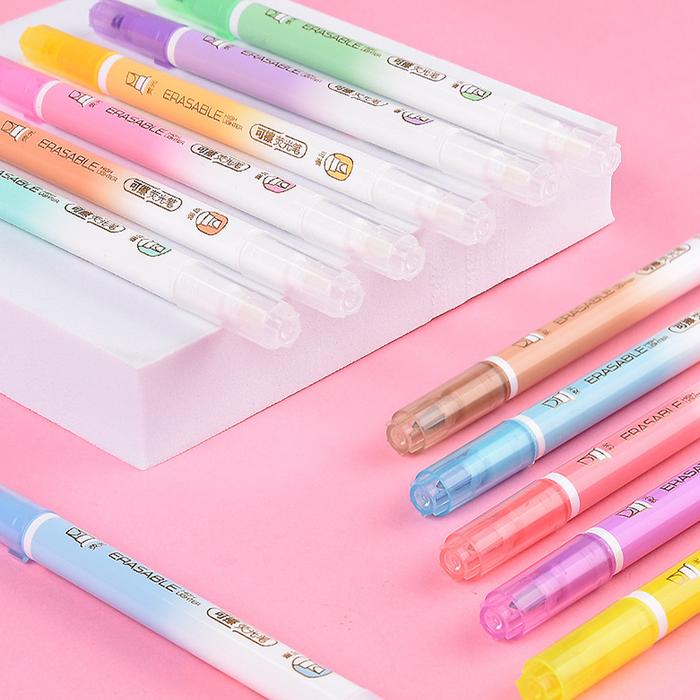 Baru 12 Buah/Set Stabilo Yang Dapat Dihapus Pena Highlighter Pastel