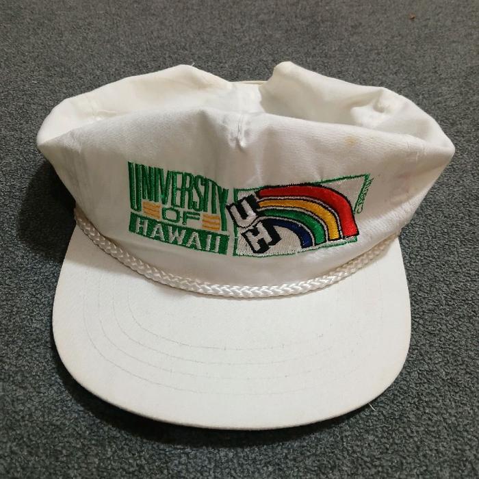 Topi 80s Rope Hat University Of Hawaii Embroidery