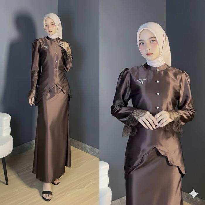 Alena Dress malaysia Gamis lebaran baju lamaran Brisdesmaid  weddding pesta slim Body fit Duyung mer