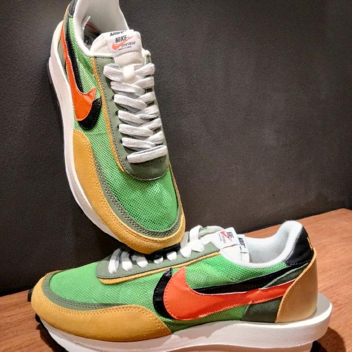 Sneakers Original Sepatu Nike Sacai LD Waffle Undercover Green Gusto Authentic