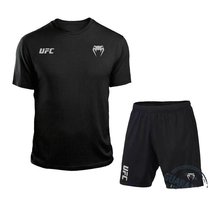 Terbaik UFC MMA Setelan Baju Olahraga Pria Pakaian Boxing Tarung Kaos Binsik Bahan Dryfit Sport Cela