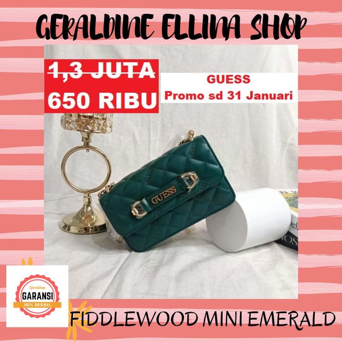 TAS WANITA GUESS SELEMPANG BAG ORIGINAL SERI FIDDLEWOOD MINI