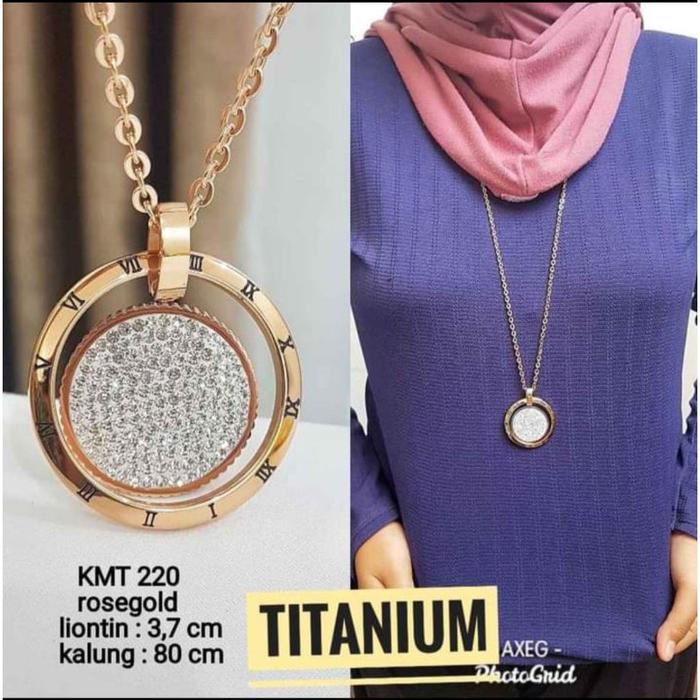 Kalung Titanium Panjang/kalung titanium/kalung titanium Wanita Anti Karat /kalung wanita asli titani