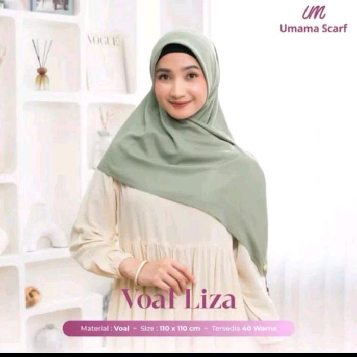 PAKET 5 PCS Umama Scarf Voal Liza Hijab Voal 110 x 110 cm Tersedia 40 Warna Fashion Muslimah