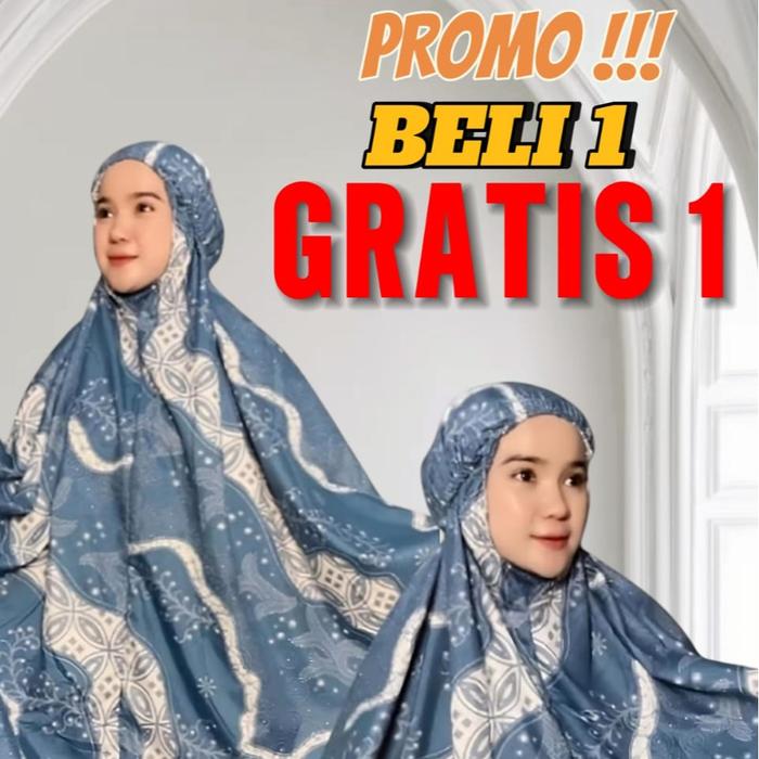 PROMO BELI 1 GRATIS 1 | Mukena Dewasa Jumbo batik Motif Terbaru 2024
