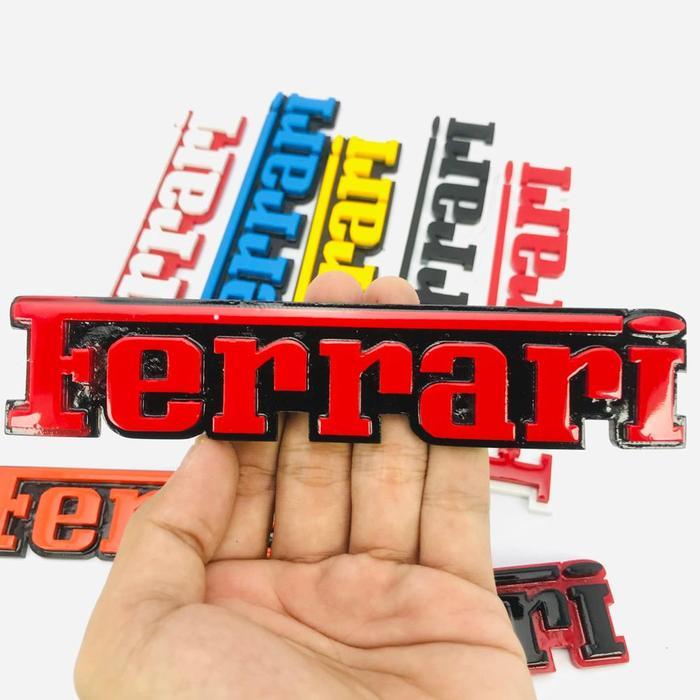 EMBLEM MOBIL FERRARI VARIASI TIMBUL 3 DIMENSI MODIFIKASI AKSESORIS EKSTERIOR MOBIL SPORT