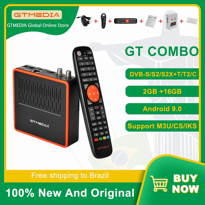 GTMEDIA GT Combo 4K Smart TV BOX Android 9.0+DVB-S2X/T2/C 2GB+16GB