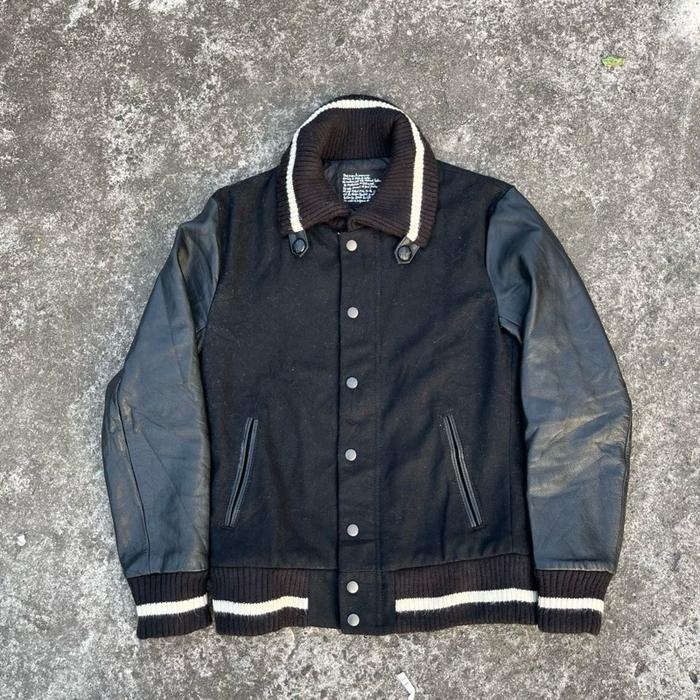 Varsity leather thermolite jacket