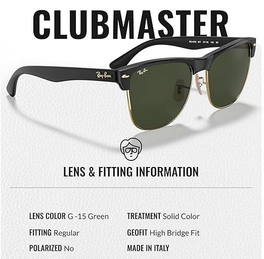 Kacamata Rayban RB4175 clubmaster oversized