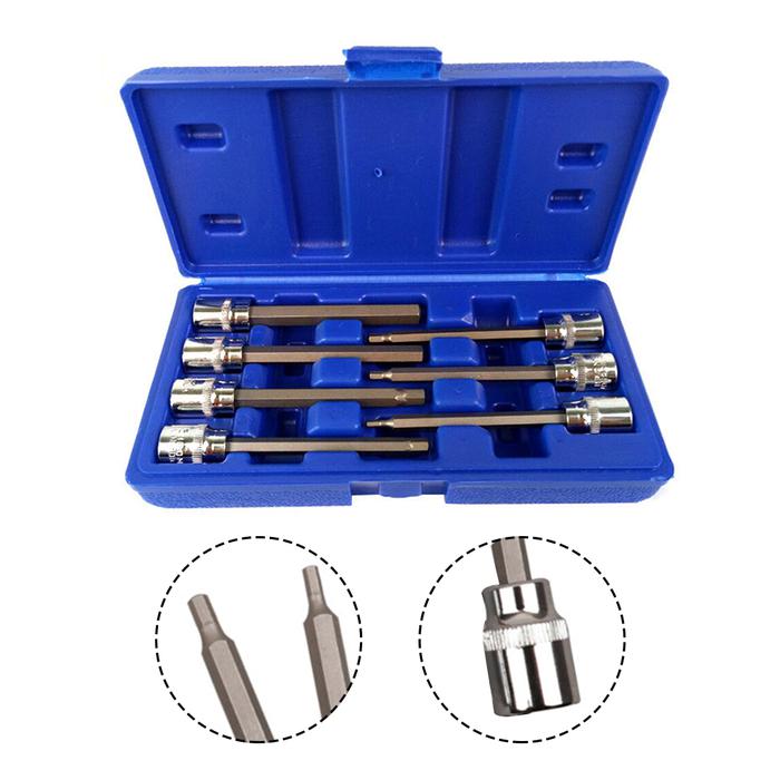 7pcs Extension Socket Set Socket  Adatper For Torque Socket Wrench Socket Set 22*11*5 Cm Hand Tools 
