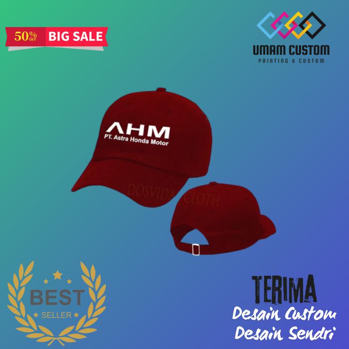 Topi Baseball PT ASTRA HONDA MOTORS keren BERKUALITAS !!! Pria Wanita AHM