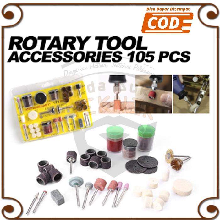 Mata Dremel Tuner Mini Rotary 105 pcs - Mata Bor Tuner Rotary Bit - Aksesoris Gurinda Mini Grinder