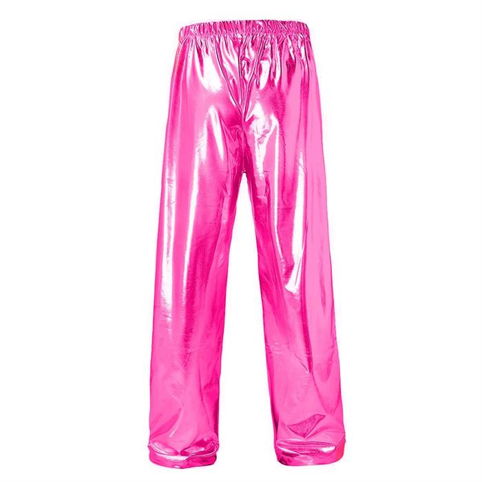 Green Singer Stage Performance Small Stretch Loose Trousers, Gold / Silver Men Bar KTV Casual Thin P