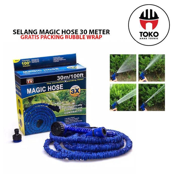 Magic Hose 30m / Semprotan Selang Fleksibel Elastis Selang Taman Mobil