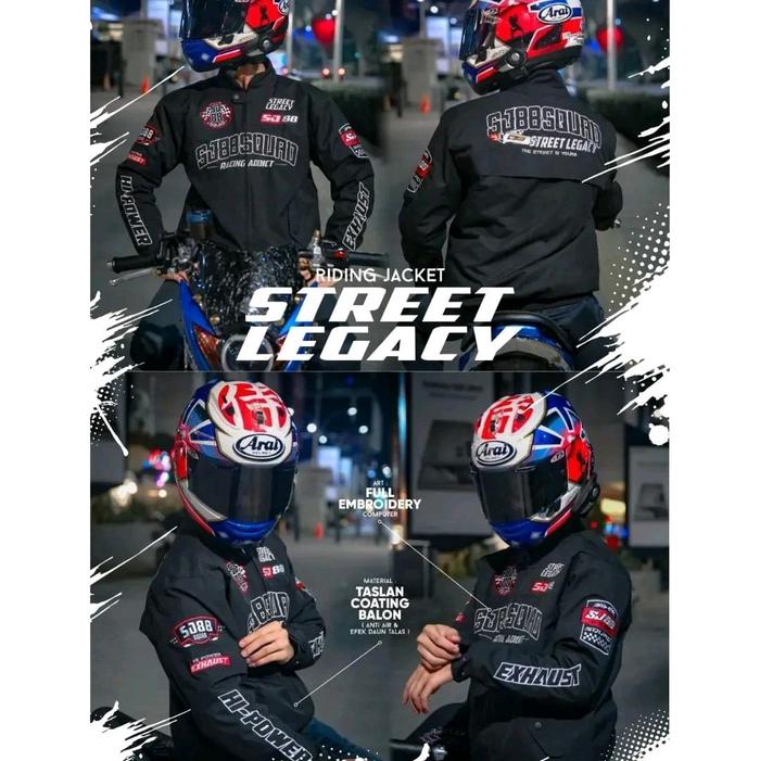 Jaket SJ88 Nascar Street Legacy Jacket SJ-88 Squad ID Jaket waterproof anti air