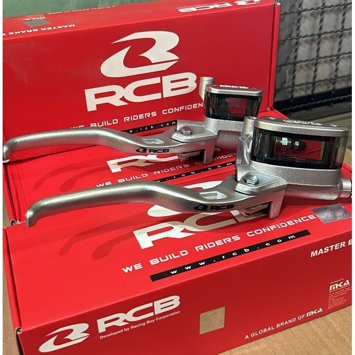MASTER REM KANAN RCB E2 14MM SILVER OVAL MOTOR UNIVERSAL FIZR FIZ R CRF BEAT VARIO PCX SCOOPY JUPITE