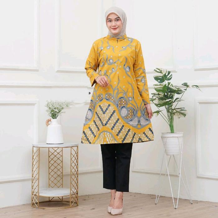 Tunik Batik - Baju Batik Wanita - Tunik Batik Jumbo