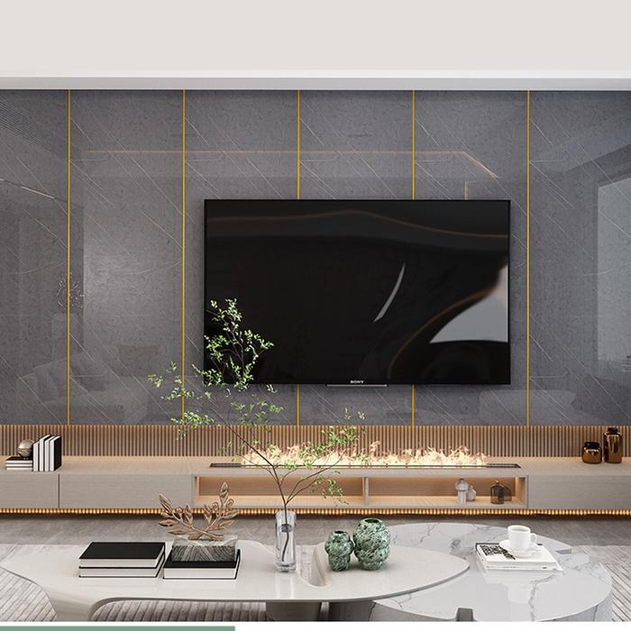 Wallpaper Dinding Marble Roll Foam Pvc