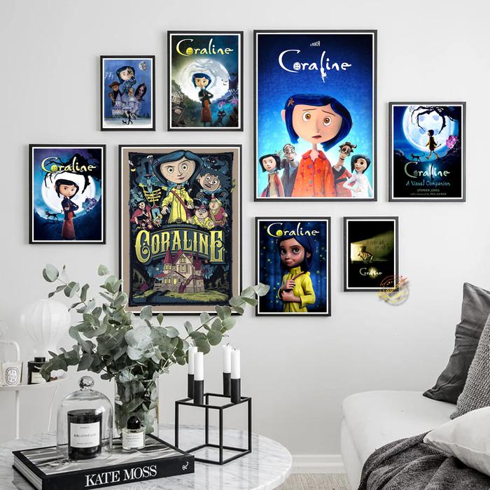 Coraline Movie Poster Canvas Art Cafe Creative Wallpaper Interior Bar