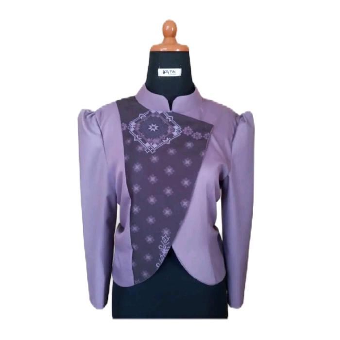 Kebaya Janggan modern crop ungu taro