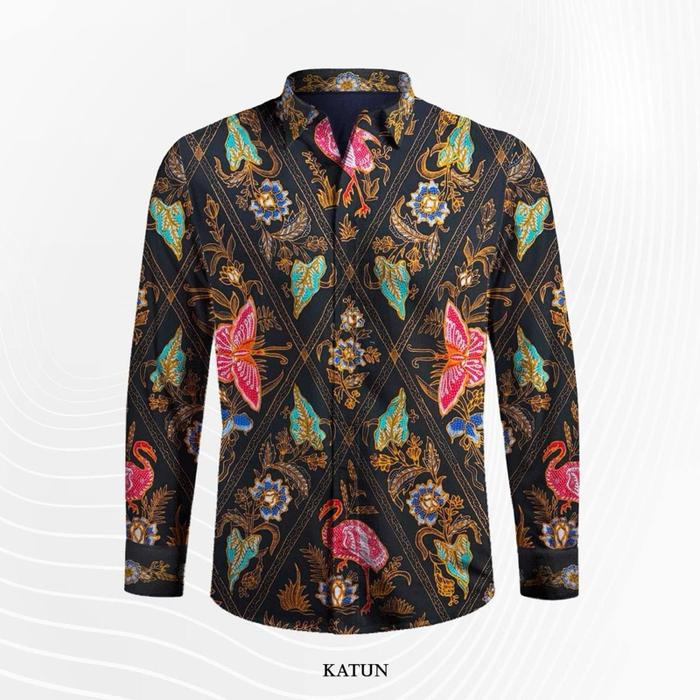 Bahan Batik Tulis Asli Kain Berpola Kemeja Atasan Lengan Panjang Motif Batik Mandala Exclusive Katun