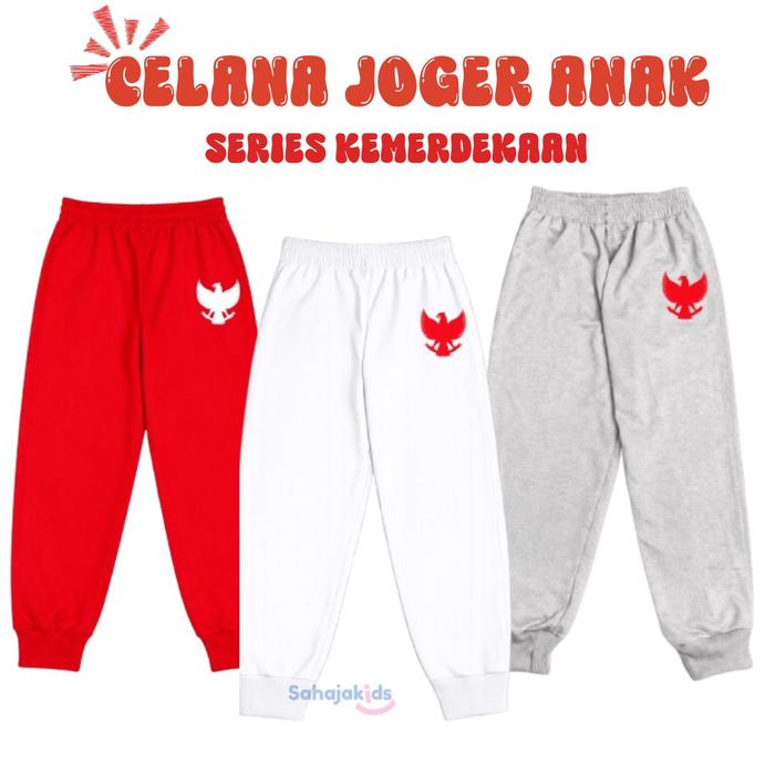 Joger Merah karnaval Celana Joger Merah Putih Kemerdekaan