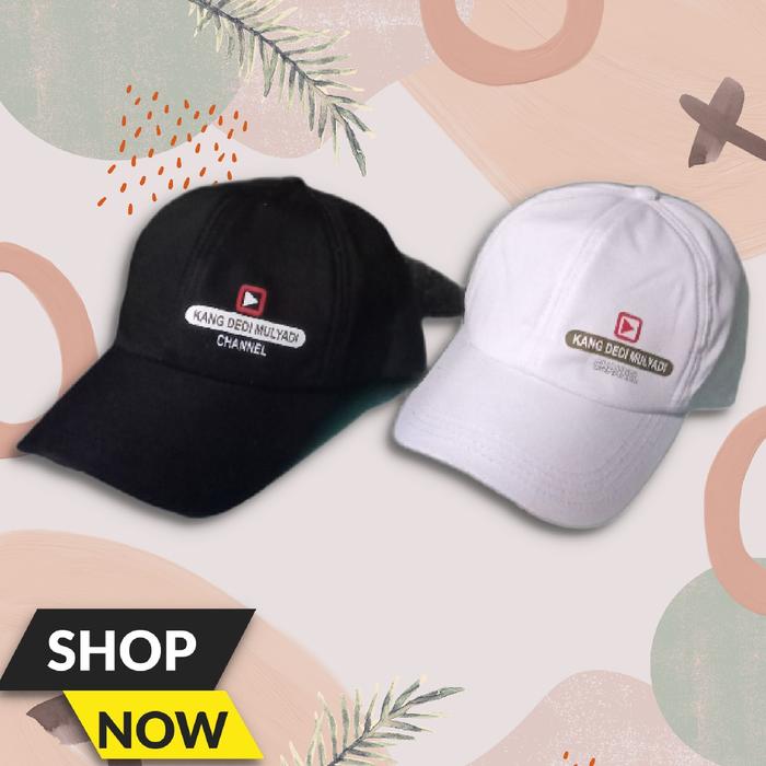 Topi youtub kang Dedi Mulyadi topi fans kang Dedi Mulyadi topi KDM dua warna hitam dan putih