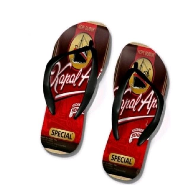 Sendal pria terbaru, kopi KAPAL API, ABC DUO, GILUS MIX, LUAX, GOOD DAY sendal santai motif terbaru