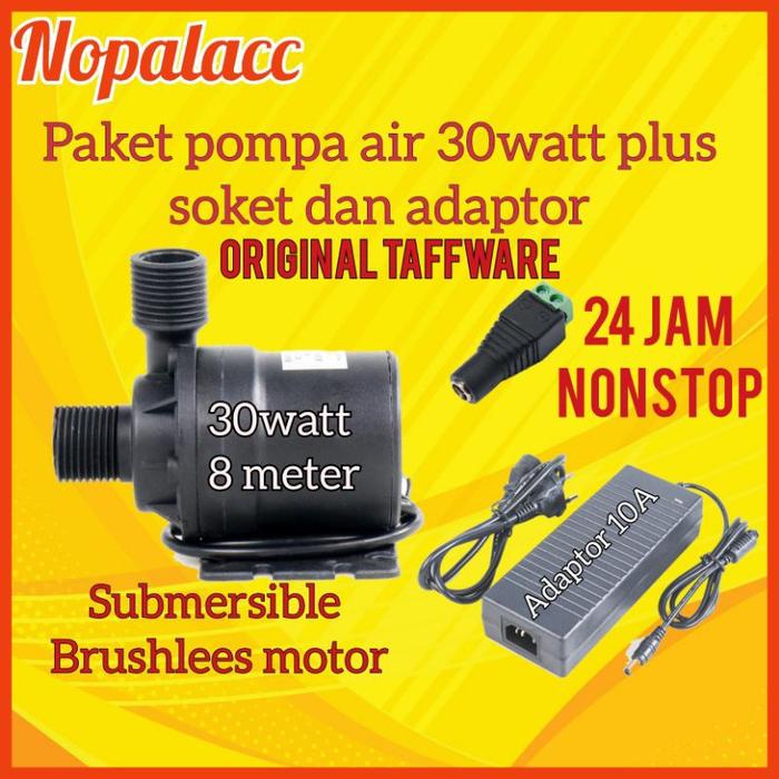 Pompa air submersible 30watt 22watt 12volt dc plus adaptor