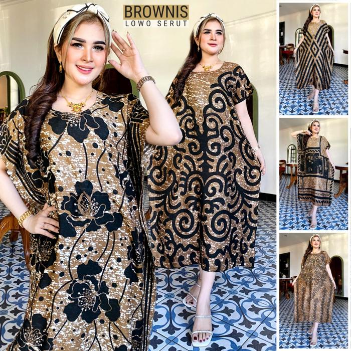 DASTER LOWO JUMBO BROWNIES SOGAN COKLAT KALONG KELELAWAR LD 120 JUMBO TALI SERUT DEPAN BAJU TIDUR MU
