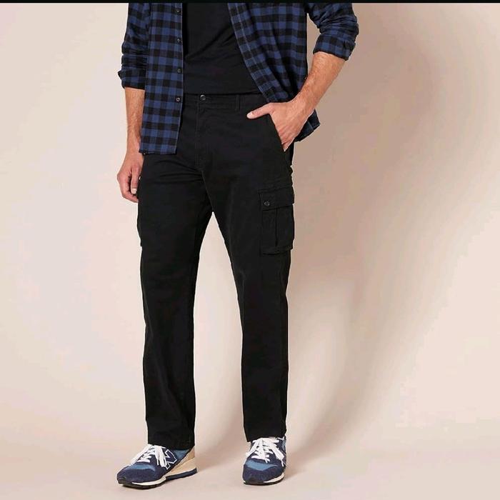 celana cargo Amazon Essentials Slim straight strech original