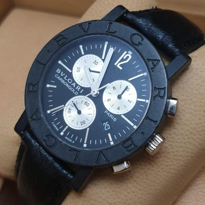 Bvlgari Carbon original limited edition jam Tangan pria branded jam tangan second Jam tangan authent