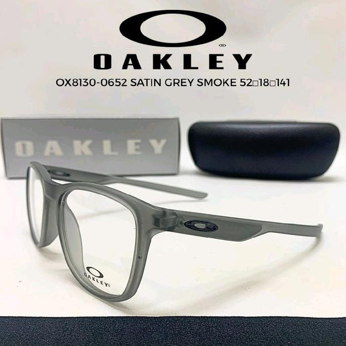 Oakley Kacamata OX8130-0652 Satin Grey Smoke 52-18-141 dengan Case Hitam